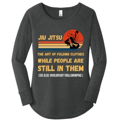 Jiu Jitsu Art Of Folding Clothes BJJ MMA Jujitsu Women's Perfect Tri Tunic Long Sleeve Shirt