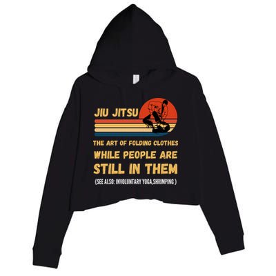 Jiu Jitsu Art Of Folding Clothes BJJ MMA Jujitsu Crop Fleece Hoodie
