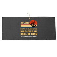 Jiu Jitsu Art Of Folding Clothes BJJ MMA Jujitsu Large Microfiber Waffle Golf Towel
