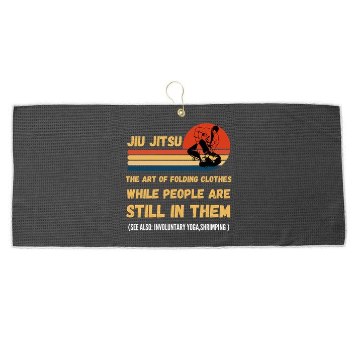 Jiu Jitsu Art Of Folding Clothes BJJ MMA Jujitsu Large Microfiber Waffle Golf Towel
