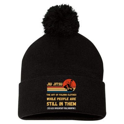 Jiu Jitsu Art Of Folding Clothes BJJ MMA Jujitsu Pom Pom 12in Knit Beanie
