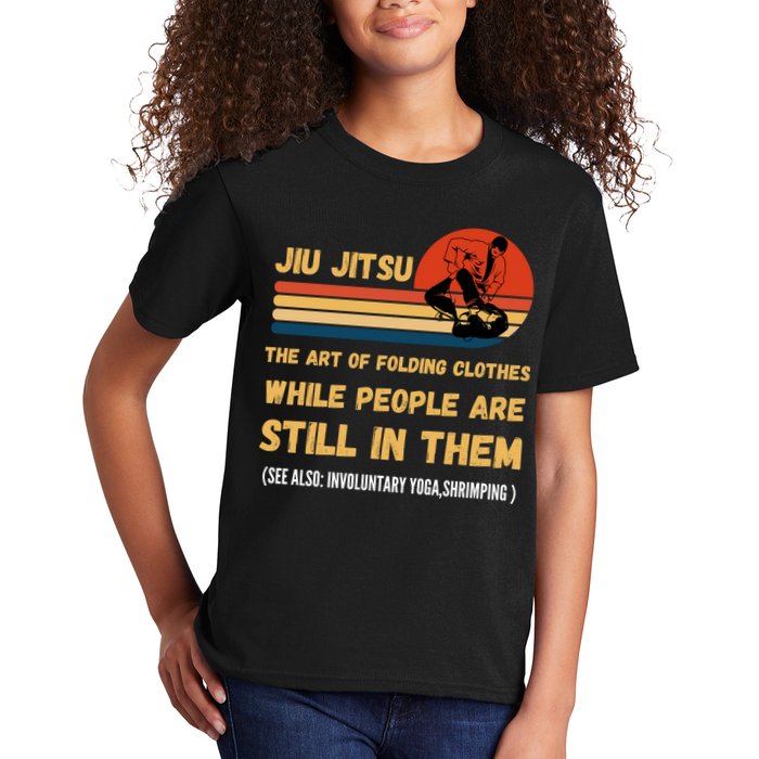 Jiu Jitsu Art Of Folding Clothes BJJ MMA Jujitsu Kids T-Shirt