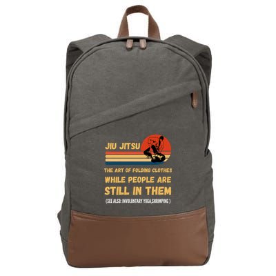 Jiu Jitsu Art Of Folding Clothes BJJ MMA Jujitsu Cotton Canvas Backpack