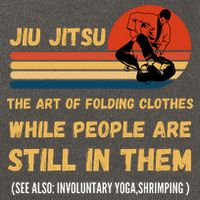 Jiu Jitsu Art Of Folding Clothes BJJ MMA Jujitsu Cotton Canvas Backpack