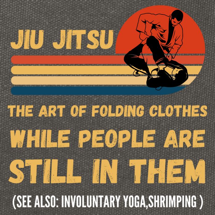 Jiu Jitsu Art Of Folding Clothes BJJ MMA Jujitsu Cotton Canvas Backpack
