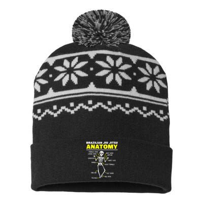 Jiu Jitsu Anatomy FunnyTraining Martial Arts USA-Made Snowflake Beanie