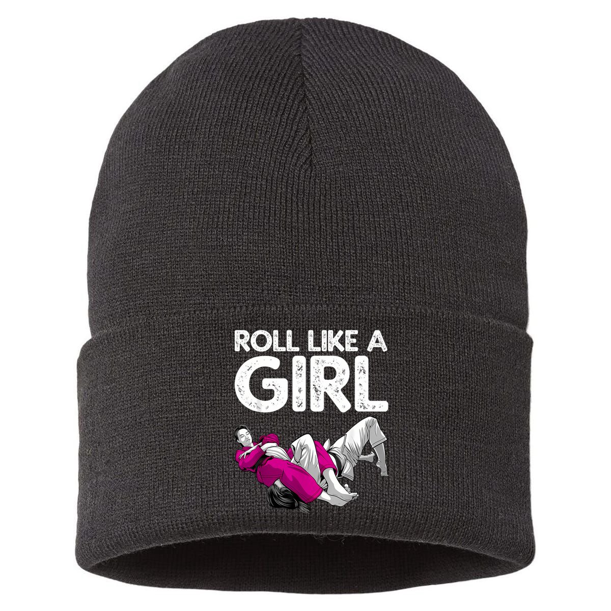 Jiu Jitsu Art For Women Girl Brazilian Jiu Jitsu Sustainable Knit Beanie