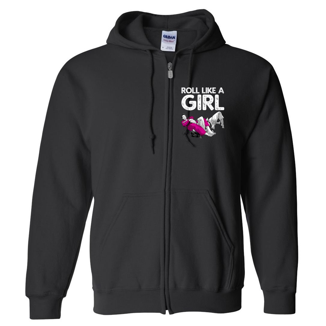 Jiu Jitsu Art For Women Girl Brazilian Jiu Jitsu Full Zip Hoodie