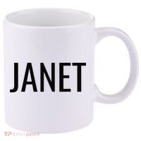 Janet 11oz C Handle Ceramic Mug