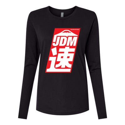 Jdm Japanese Automotive Womens Cotton Relaxed Long Sleeve T-Shirt