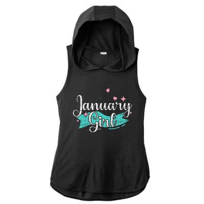 January Ladies PosiCharge Tri-Blend Wicking Draft Hoodie Tank