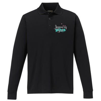 January Performance Long Sleeve Polo