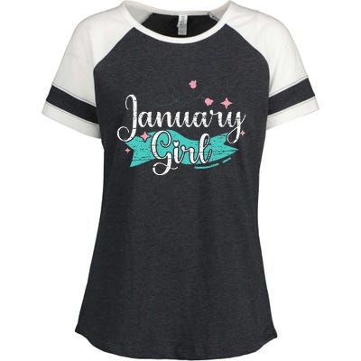 January Enza Ladies Jersey Colorblock Tee