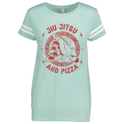 Jiu Jitsu And Pizza Funny Jujitsu BJJ and Mixed Martial Arts Enza Ladies Jersey Football T-Shirt