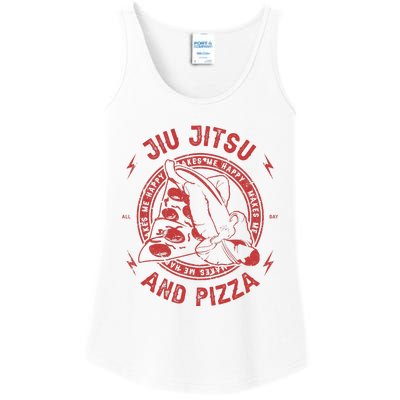 Jiu Jitsu And Pizza Funny Jujitsu BJJ and Mixed Martial Arts Ladies Essential Tank