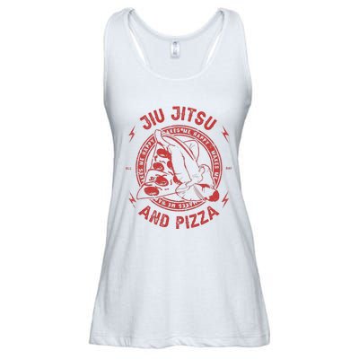 Jiu Jitsu And Pizza Funny Jujitsu BJJ and Mixed Martial Arts Ladies Essential Flowy Tank