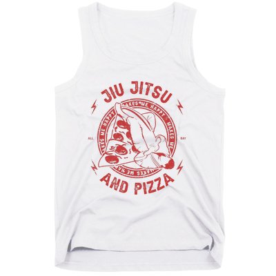 Jiu Jitsu And Pizza Funny Jujitsu BJJ and Mixed Martial Arts Tank Top