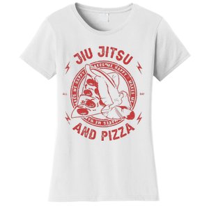 Jiu Jitsu And Pizza Funny Jujitsu BJJ and Mixed Martial Arts Women's T-Shirt