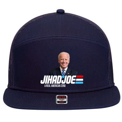 Jhad Joe A Real American Hero 7 Panel Mesh Trucker Snapback Hat