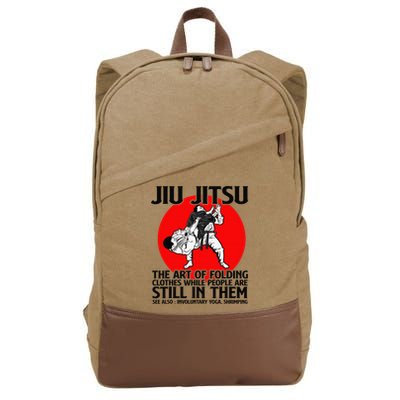 Jiu Jitsu Art of folding clothes while people still in them Cotton Canvas Backpack