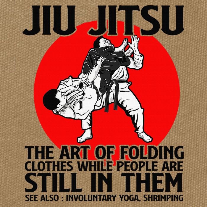 Jiu Jitsu Art of folding clothes while people still in them Cotton Canvas Backpack