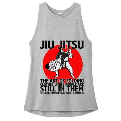 Jiu Jitsu Art of folding clothes while people still in them Ladies PosiCharge Tri-Blend Wicking Tank