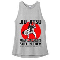 Jiu Jitsu Art of folding clothes while people still in them Ladies PosiCharge Tri-Blend Wicking Tank
