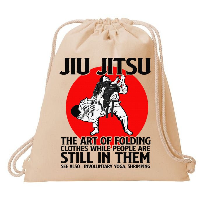 Jiu Jitsu Art of folding clothes while people still in them Drawstring Bag