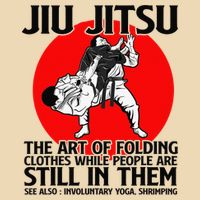 Jiu Jitsu Art of folding clothes while people still in them Drawstring Bag