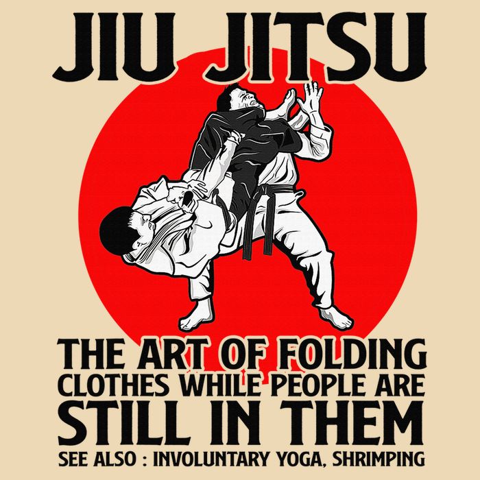 Jiu Jitsu Art of folding clothes while people still in them Drawstring Bag