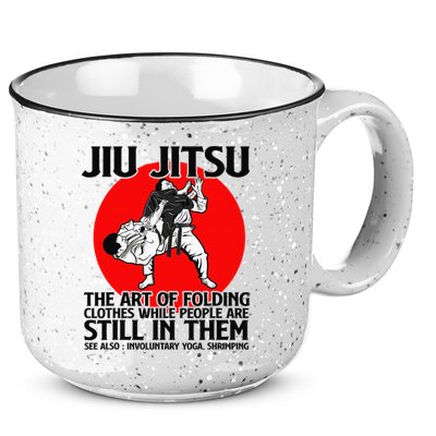 Jiu Jitsu Art of folding clothes while people still in them 15oz Campfire Ceramic Mug