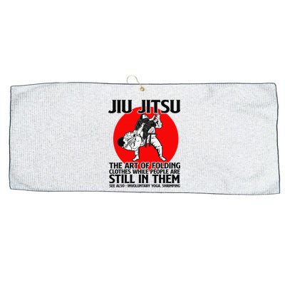 Jiu Jitsu Art of folding clothes while people still in them Large Microfiber Waffle Golf Towel