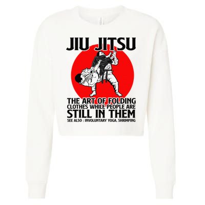 Jiu Jitsu Art of folding clothes while people still in them Cropped Pullover Crew