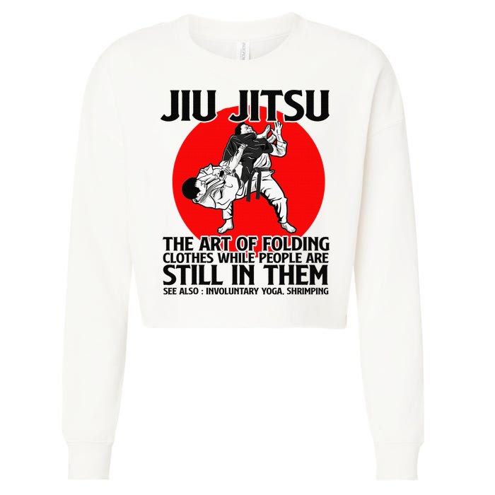 Jiu Jitsu Art of folding clothes while people still in them Cropped Pullover Crew