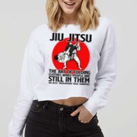 Jiu Jitsu Art of folding clothes while people still in them Cropped Pullover Crew