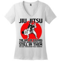 Jiu Jitsu Art of folding clothes while people still in them Women's V-Neck T-Shirt