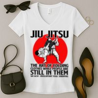 Jiu Jitsu Art of folding clothes while people still in them Women's V-Neck T-Shirt