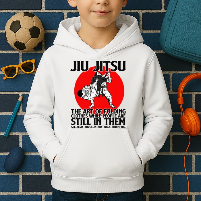 Jiu Jitsu Art of folding clothes while people still in them Kids Hoodie