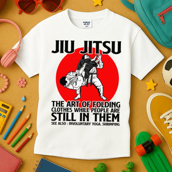 Jiu Jitsu Art of folding clothes while people still in them Kids T-Shirt