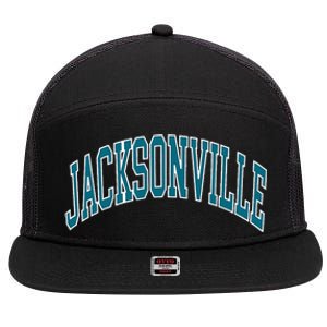 Jacksonville 7 Panel Mesh Trucker Snapback Hat