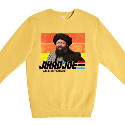 Jhad Joe A Real American Zero Anti Biden Funny Premium Crewneck Sweatshirt