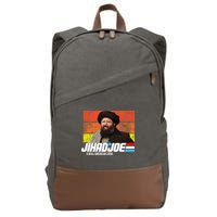 Jhad Joe A Real American Zero Anti Biden Funny Cotton Canvas Backpack