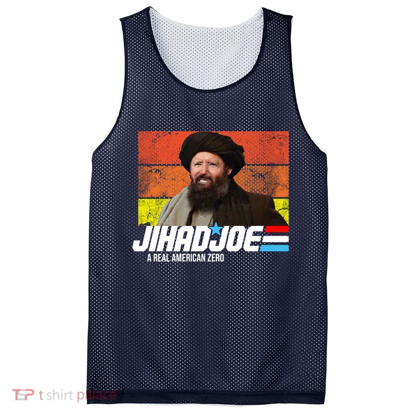 Jhad Joe A Real American Zero Anti Biden Funny Mesh Reversible Basketball Jersey Tank
