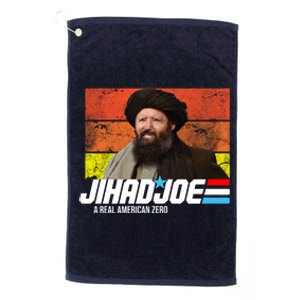 Jhad Joe A Real American Zero Anti Biden Funny Platinum Collection Golf Towel