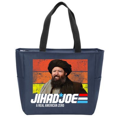Jhad Joe A Real American Zero Anti Biden Funny Zip Tote Bag
