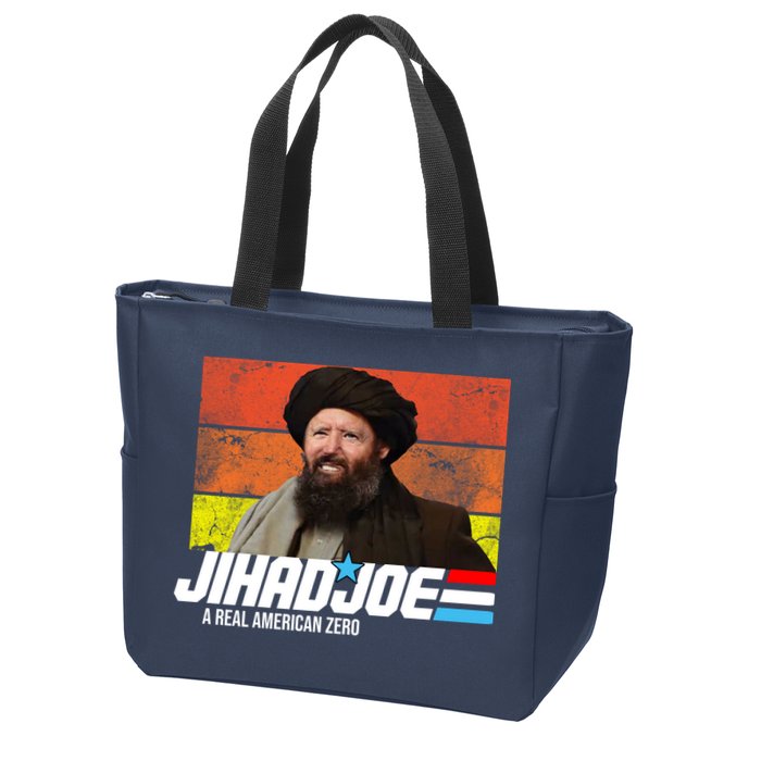 Jhad Joe A Real American Zero Anti Biden Funny Zip Tote Bag