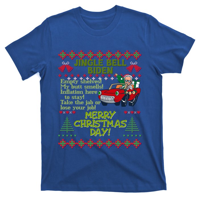 Jingle Joe Biden Xmas Carol Trump Ugly Christmas Sweater Gift T-Shirt