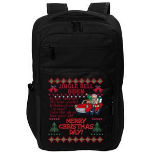 Jingle Joe Biden Xmas Carol Trump Ugly Christmas Sweater Gift Impact Tech Backpack