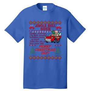 Jingle Joe Biden Xmas Carol Trump Ugly Christmas Sweater Gift Tall T-Shirt