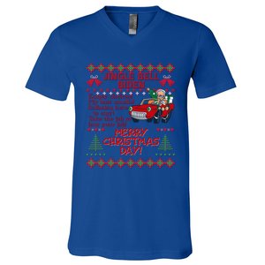 Jingle Joe Biden Xmas Carol Trump Ugly Christmas Sweater Gift V-Neck T-Shirt